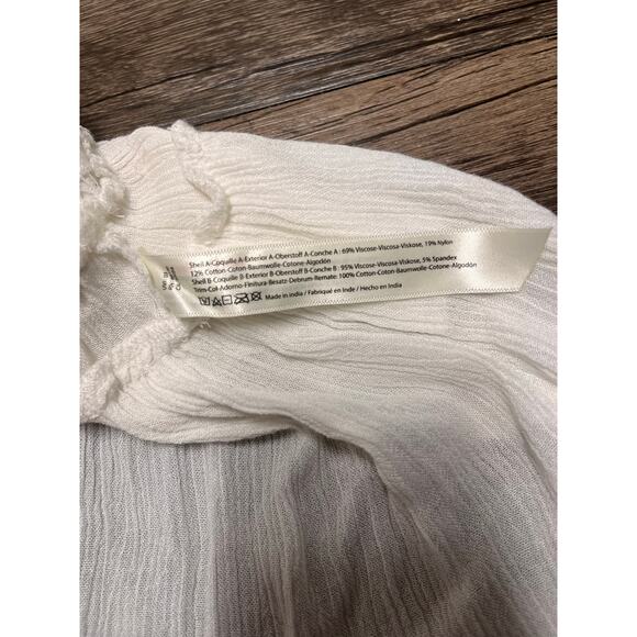 NWT Free People Adella Lace Cami Ivory Boho Peplum Crochet Tank Small Coquette - Picture 10 of 15